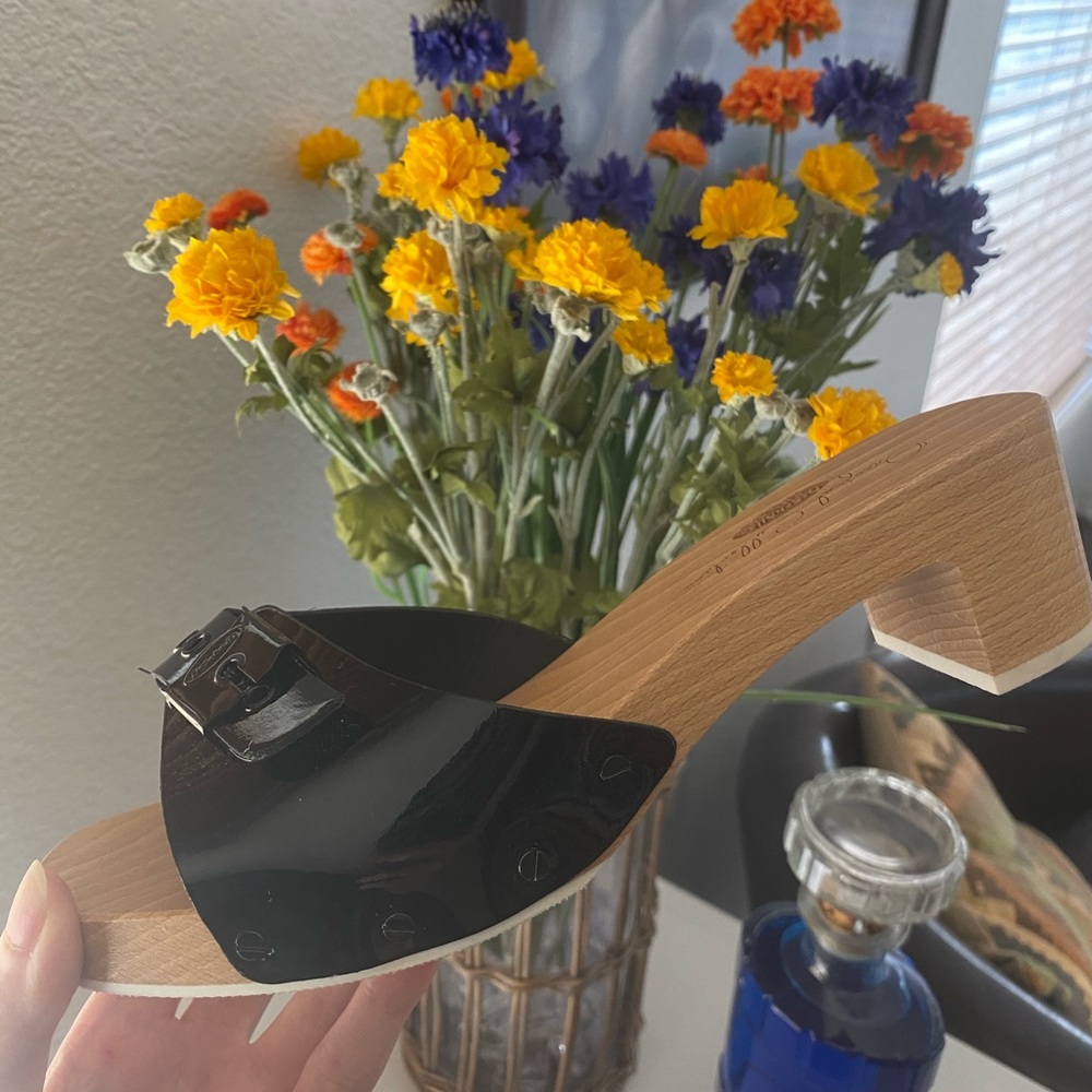 Wood Kitten Mules!! Sz 6, New in Box